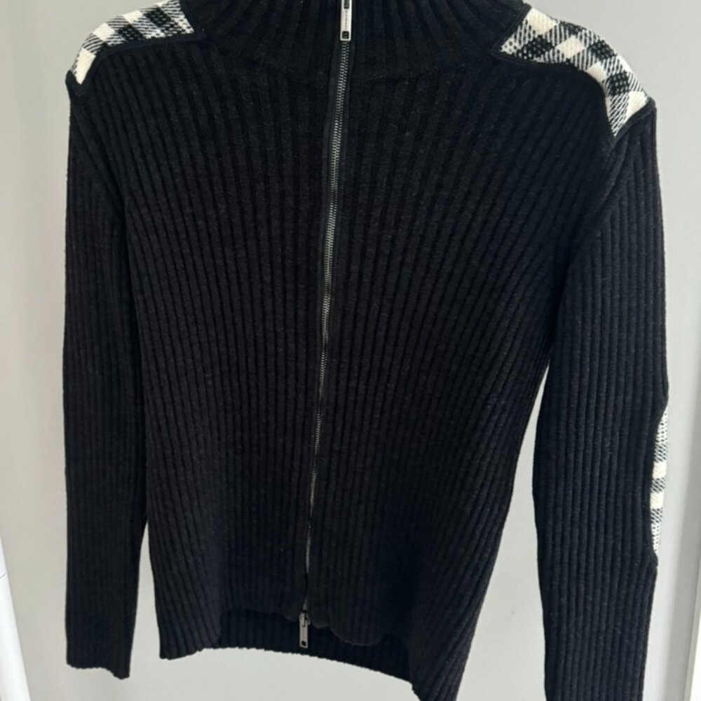 Women's Black Ribbed Sweater